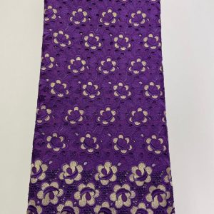 Purple & Gold Flower Swiss Lac